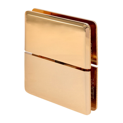 Gold Plated Senior Prima 02 Series Glass-to-Glass Mount Hinge