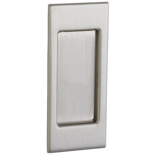 Small Santa Monica Half Pair Passage Sliding Door Lock Lifetime Satin Nickel Finish