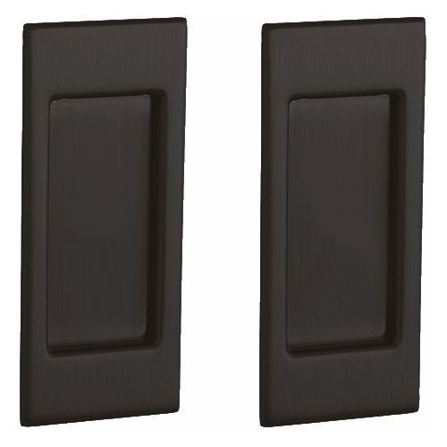 Small Santa Monica Passage Trim Pair Sliding Door Lock Oil Rubbed Bronze Finish