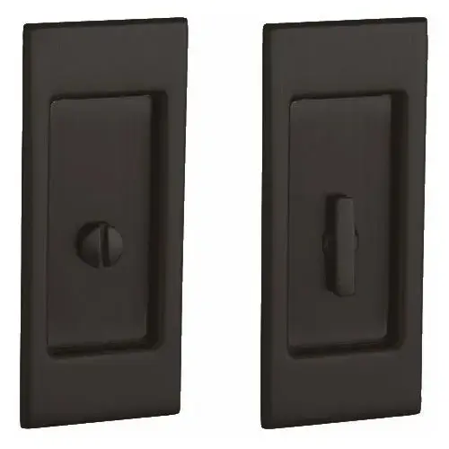 Small Santa Monica Privacy Set 2-1/2" Backset Sliding Door Lock Oil Rubbed Bronze Finish