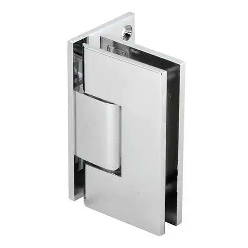 CRL V1E344CH Polished Chrome Vienna Adjustable Wall Mount Offset Back Plate Hinge