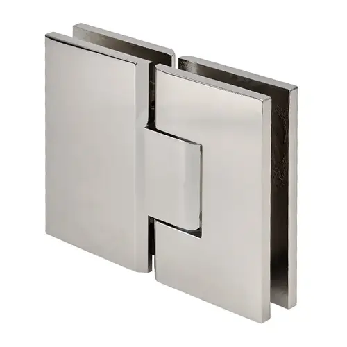 Polished Nickel Victoria 180 Degree Glass-to-Glass Series Hinge