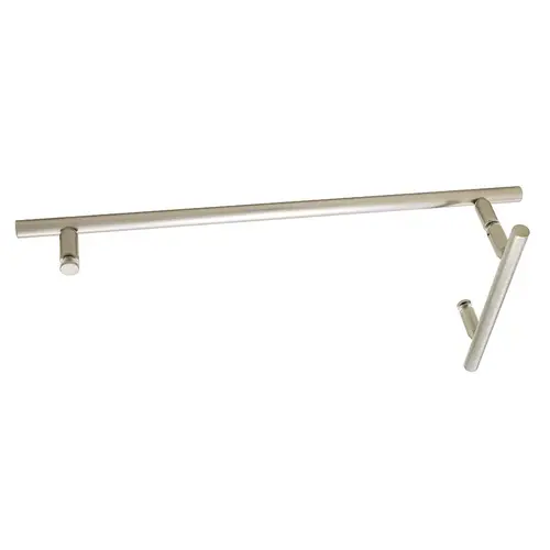 CRL LTB6X18BN Brushed Nickel 6" x 18" LTB Combo Ladder Style Pull and Towel Bar