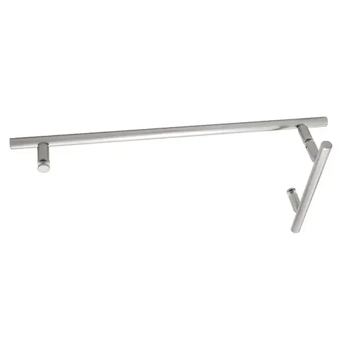 CRL LTB6X18SC Satin Chrome 6" x 18" LTB Combo Ladder Style Pull and Towel Bar