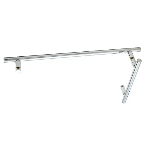CRL LTB8X18CH Chrome 8" x 18" LTB Combo Ladder Style Pull and Towel Bar