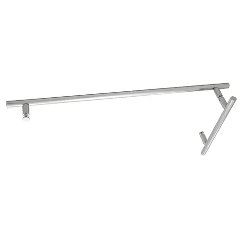 CRL LTB8X24SC Satin Chrome 8" x 24" LTB Combo Ladder Style Pull and Towel Bar