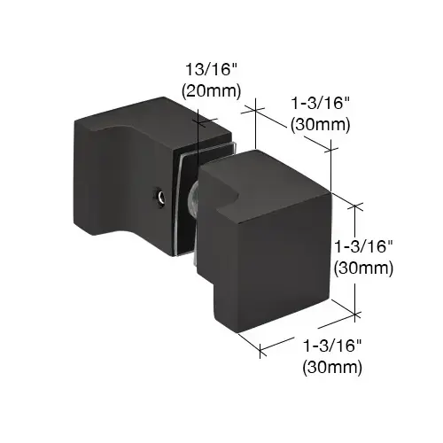 Oil Rubbed Bronze Back-to-Back Square Finger Pull Knob