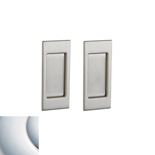 Small Santa Monica Passage Trim Pair Sliding Door Lock Bright Chrome Finish