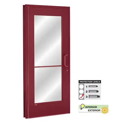 Level 3 Aluminum Bullet Resistant Door Kynar Painted Finish