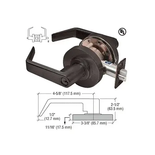 Oil Rubbed Bronze Heavy-Duty Grade 1 Lever Locksets Entrance 6-Pin