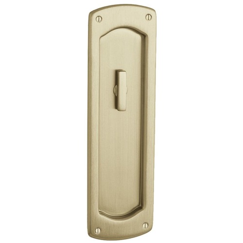 Palo Alto Trim Cut for Turn Sliding Door Lock Vintage Brass Finish