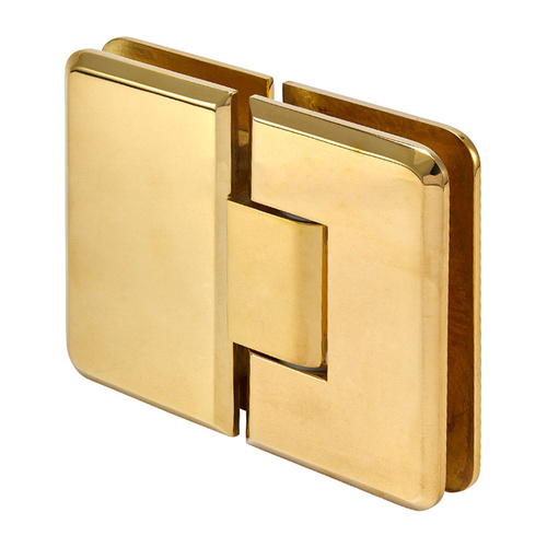 Unlacquered Brass 180 Degree Glass-to-Glass Plymouth Series Hinge