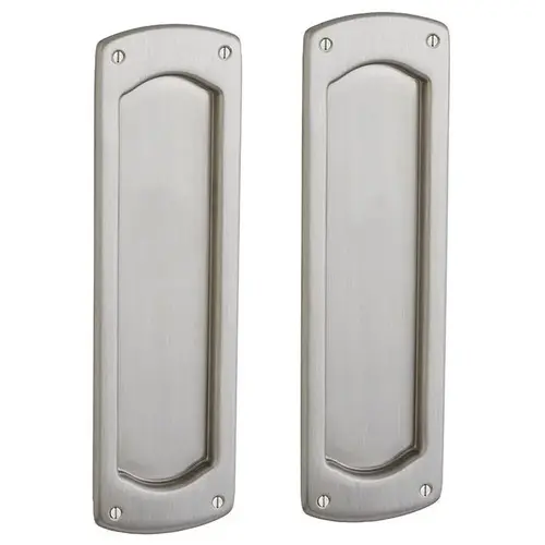 Palo Alto Passage Trim Pair Sliding Door Lock Lifetime Satin Nickel Finish