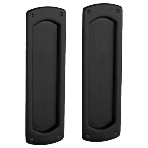 Palo Alto Passage Trim Pair Sliding Door Lock Satin Black Finish