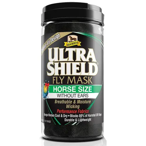 ULTRASHIELD FLYMASK HORSE SIZE - WITHOUT EARS