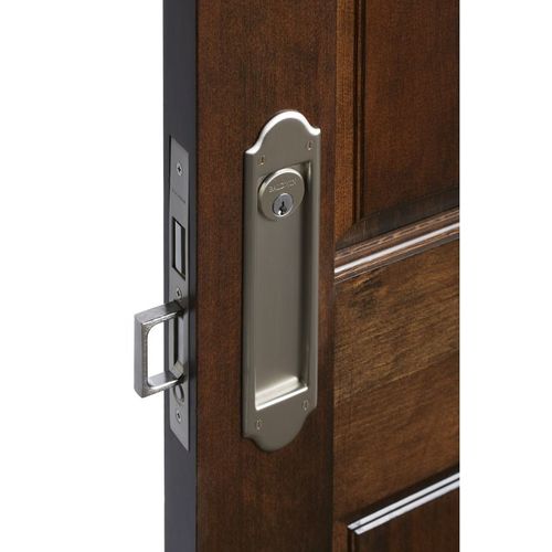 Boulder Keyed Entry Sliding Door Lock Bright Chrome Finish