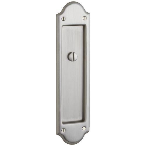 Boulder Trim with Emergency Release Sliding Door Lock Lifetime Satin Nickel Finish