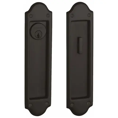 Boulder Keyed Entry Sliding Door Lock Oil Rubbed Bronze Finish