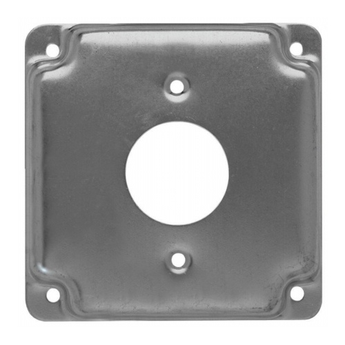 Receptacle Cover Steel 2-Gang Single 1/2" Raised