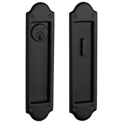 Boulder Keyed Entry Sliding Door Lock Satin Black Finish