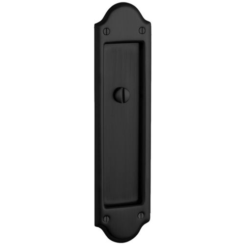 Boulder Trim with Emergency Release Sliding Door Lock Satin Black Finish