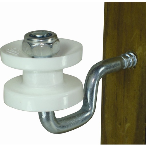 Wood Post Corner Insulator Screw-In