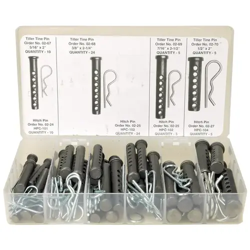 Rotary Maxpower 88PC Multi Hole Clevis Pins Tiller Tine Pin