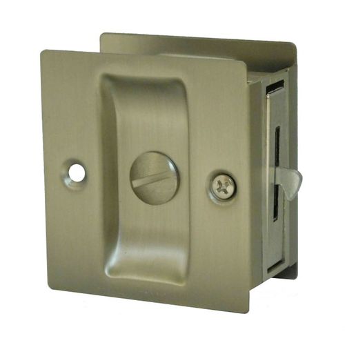 Pocket Door Lock Satin Nickel