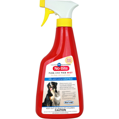 DURVET, INC. 011-51006 NO-BITE IGR FLEA AND TICK MIST - 16 OZ