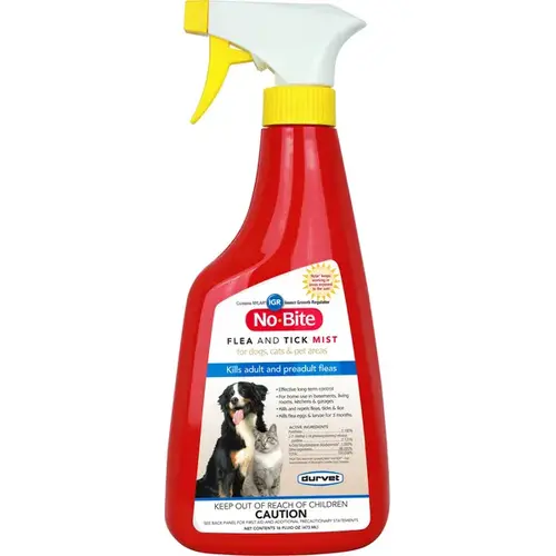 DURVET, INC. 011-51006 NO-BITE IGR FLEA AND TICK MIST - 16 OZ