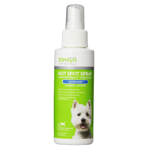 VETOQUINOL 079-411387 Allercaine Antiseptic & Anti-Itch Spray for Dogs 4-oz