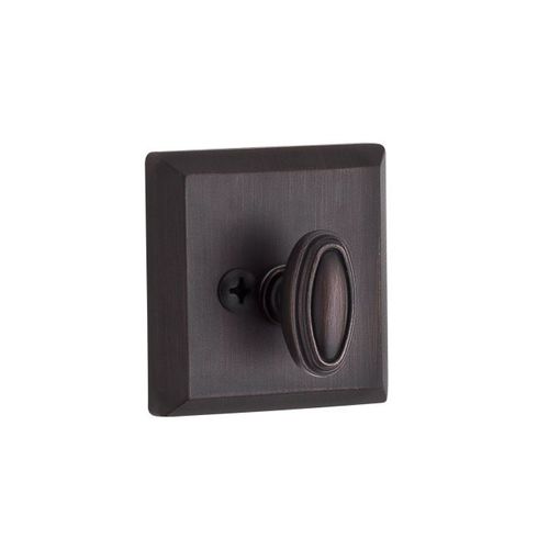 Baldwin Reserve PTCSD112 Patio Contemporary Square Deadbolt with 6AL Latch and Dual Strike Venetian Bronze Finish