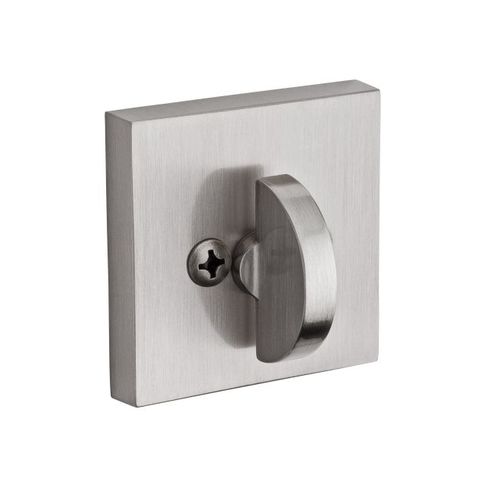 Baldwin Reserve PTCSD150 Patio Contemporary Square Deadbolt with 6AL Latch and Dual Strike Satin Nickel Finish