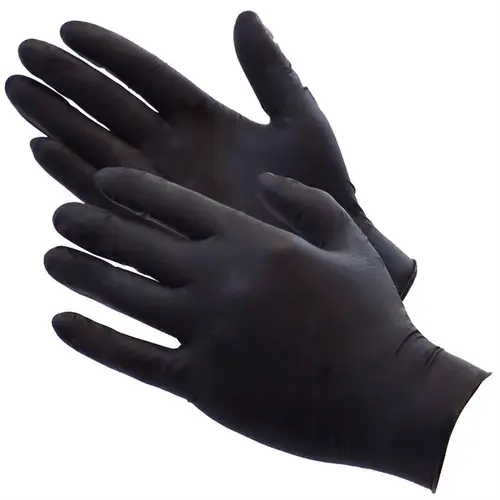 SHUBEE D SB NGB PF XL NITRILE GLOVES, POWDER FREE, 6 MIL, BLACK, EXTRA-LARGE - pack of 100