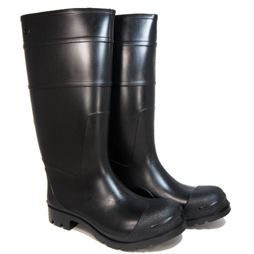 Men's 16" PVC Black Boot Size 7 Pair