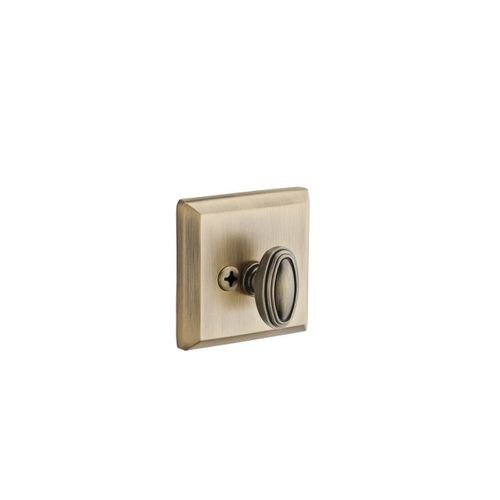 Patio Traditional Square Deadbolt with 6AL Latch and Dual Strike Matte Brass and Black Finish