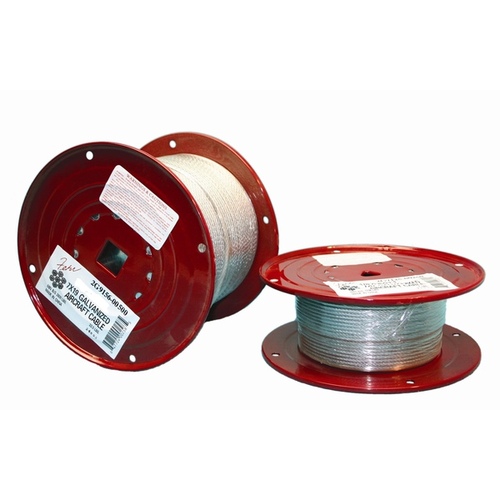 Aircraft Cable (7x19) 1/8" - Galvanized 250ft