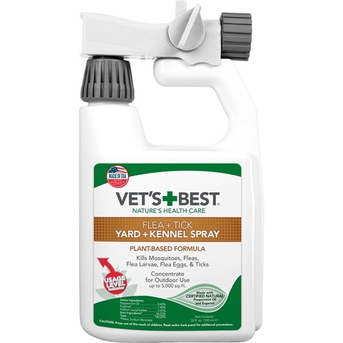 Flea + Tick Yard & Kennel Spray for Dogs & Cats 32-oz