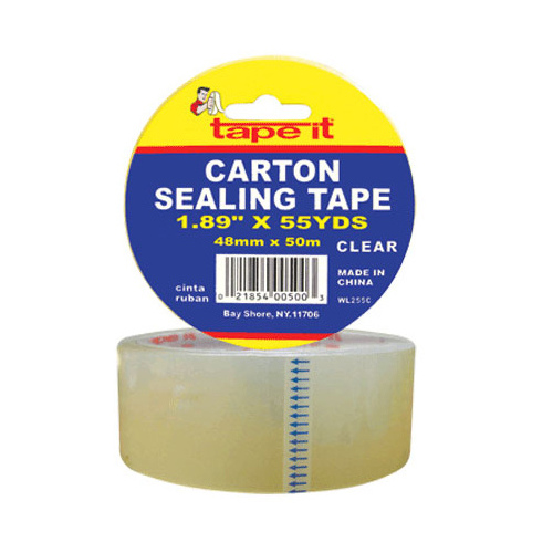 Tape-It, Inc WL255C Tape-It Carton Sealing Clear Singles - 2" x 55 Yds