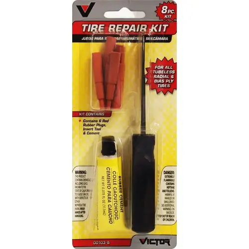 Bell Automotive Prod Inc 22-5-00103-8 Tubeless Tire Repair Kit 8pc