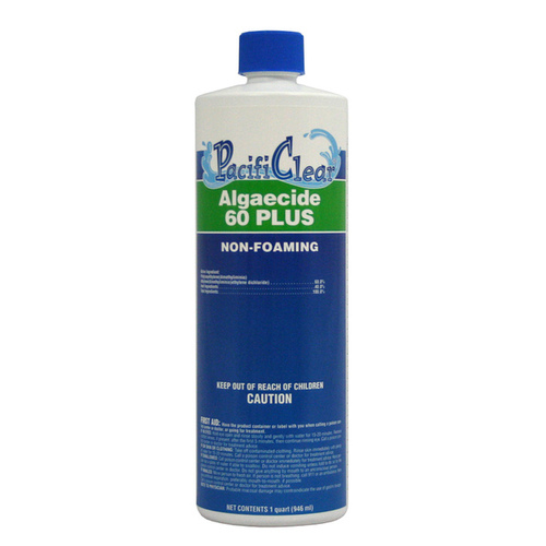 PacifiClear F053001012PC Algaecide 60 Plus, 1 qt Bottle, Liquid