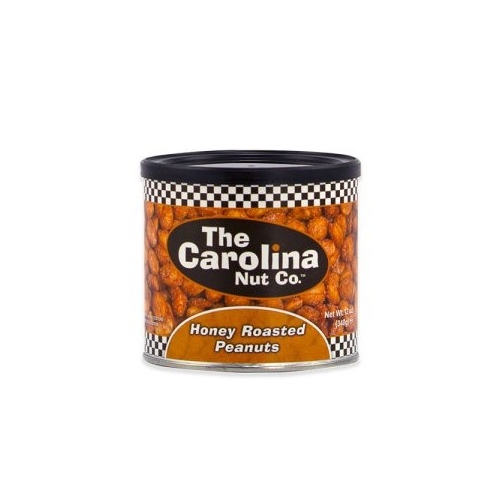 The Carolina Nut Company 11075 Honey Roasted Peanuts - 12 ounce can