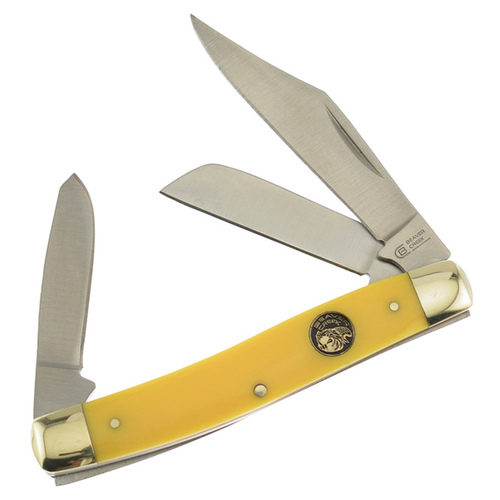 FROST CUTLERY BEAVER CREEK STOCKMAN YELLOW KNIFE