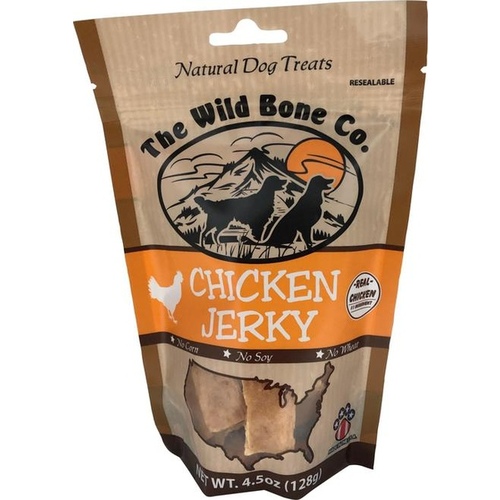 THE WILD BONE CO 1930.6 The Wild Bone Co. Chicken Jerky 4.5-oz Resealable Bag