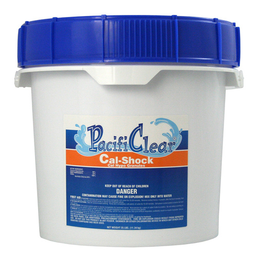 PacifiClear F022025025PC Cal-Shock Pool Chemical, 25 lb Pail, Granular