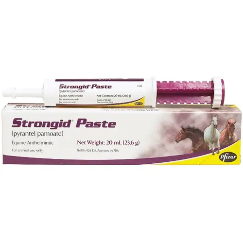 Zoetis Animal Health Group 10000468 Strongid Equine Paste Dewormer 20-mL / 23.6-gm tube