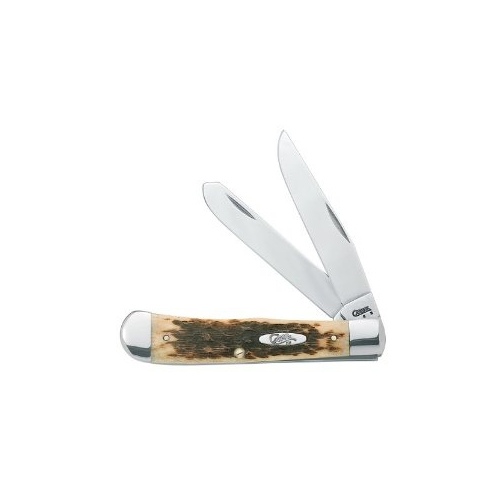 Trapper Knife, Stainless Steel/Amber Bone, 4-1/8-In. Closed