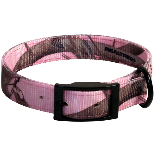 Omnipet 115NRT-PK27" Dog Collar Nylon 2-Ply 1" x 27" with Buckle Realtree Pink Camouflage