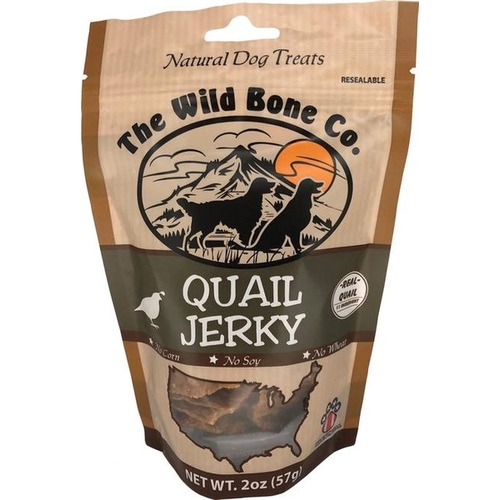 THE WILD BONE CO 1950.6 The Wild Bone Co. Quail Jerky 2-oz Resealable Bag