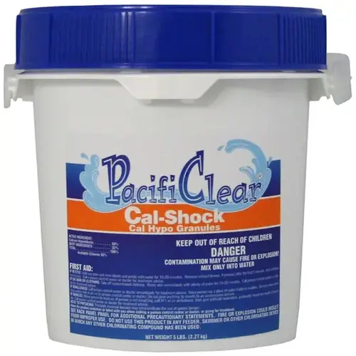 PacifiClear F022005040PC PacifiClear Cal-Shock Pool Chemical, 5 lb Pail, Granular